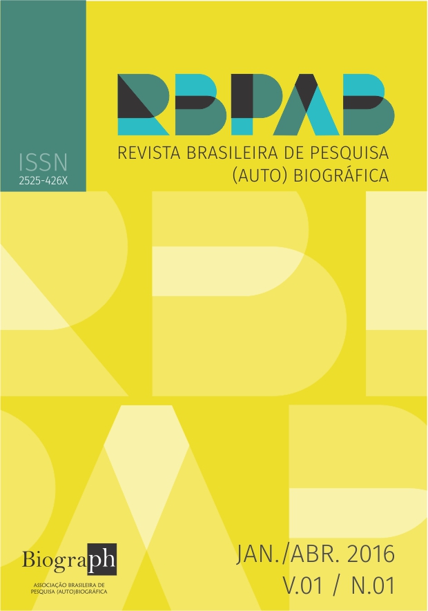 					Visualizar v. 1 n. 1 (2016): Revista Brasileira de Pesquisa (Auto)biográfica
				