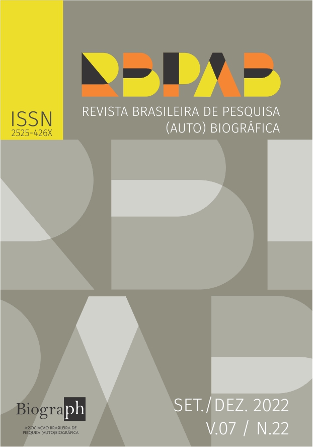 					Visualizar v. 7 n. 22 (2022): Revista Brasileira de Pesquisa (Auto)biográfica
				