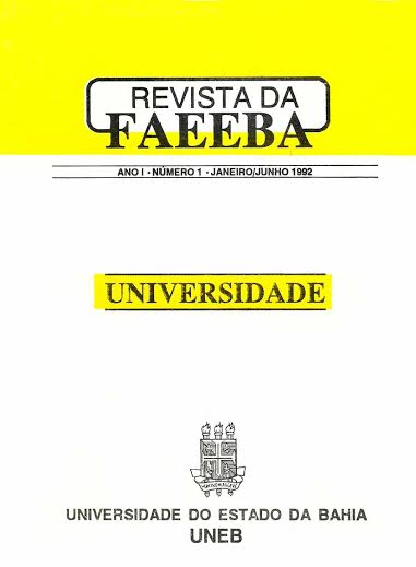 					Visualizar v. 1 n. 1 (1992): Revista da FAEEBA
				