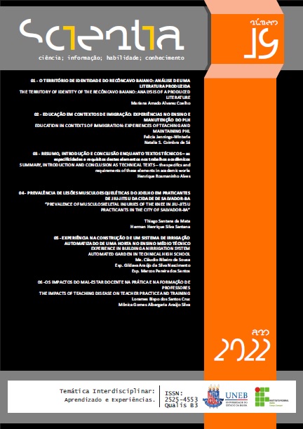 					Visualizar v. 7 n. 2 (2022): Revista Scientia, Salvador, v. 7, n. 2, maio/ago. 2022
				