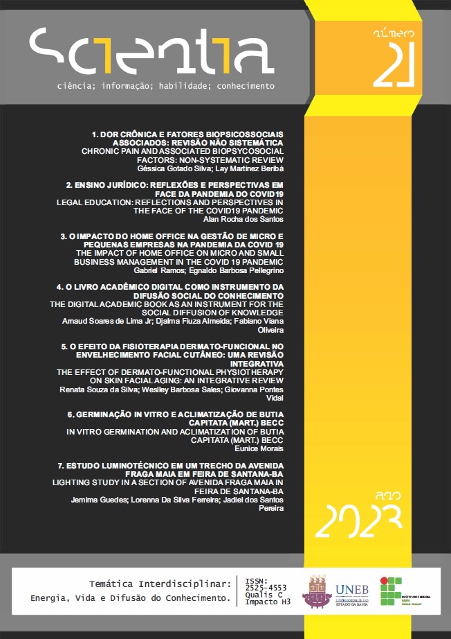 					Visualizar v. 8 n. 1 (2023): Revista Scientia, Salvador, v. 8, n. 1, jan./abr. 2023
				